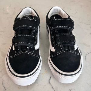 Vans size 11.5 kids black Velcro